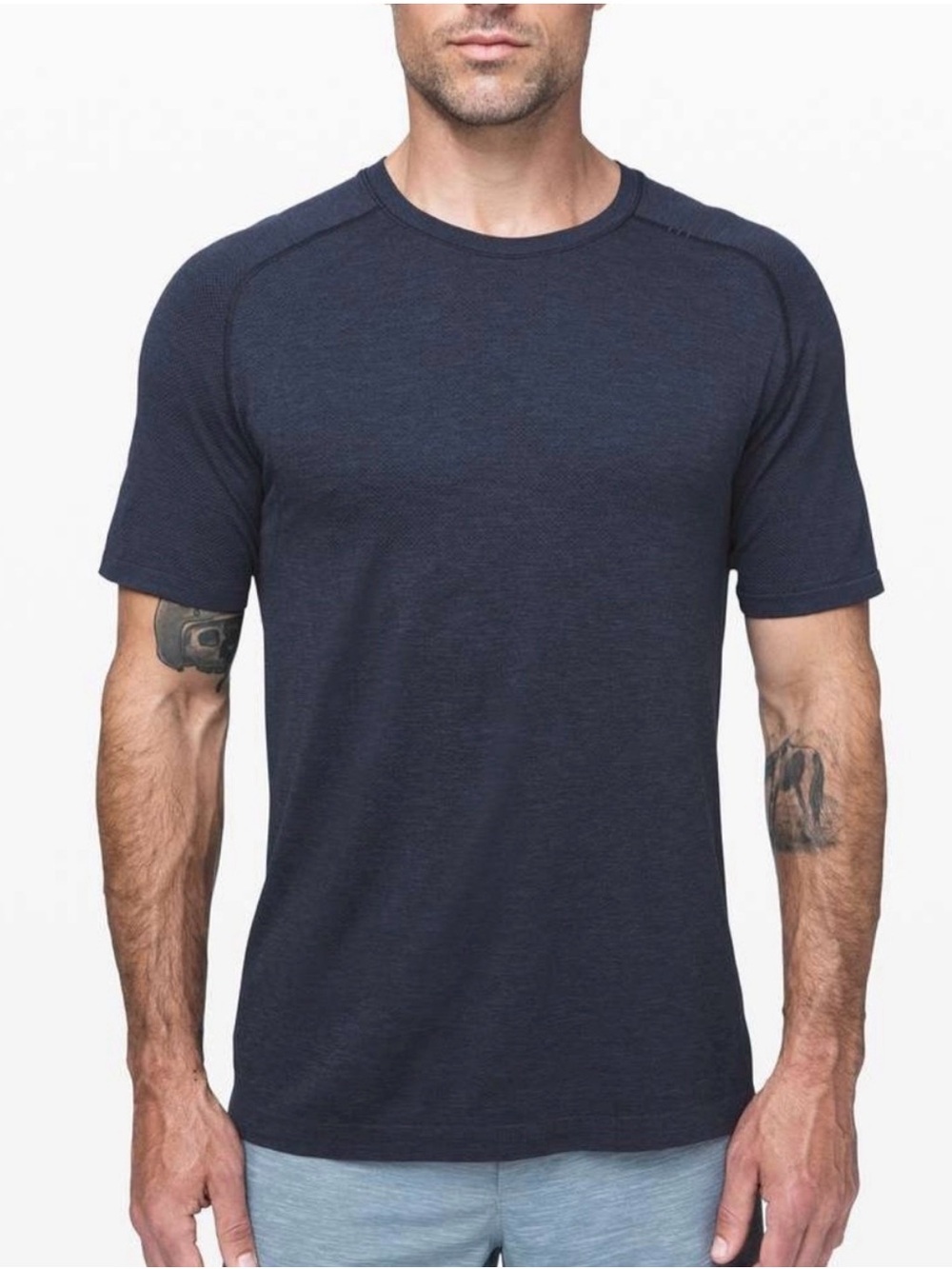 Lululemon Metal Vent Tech Short Sleeve - Mineral Blue/ True Navy